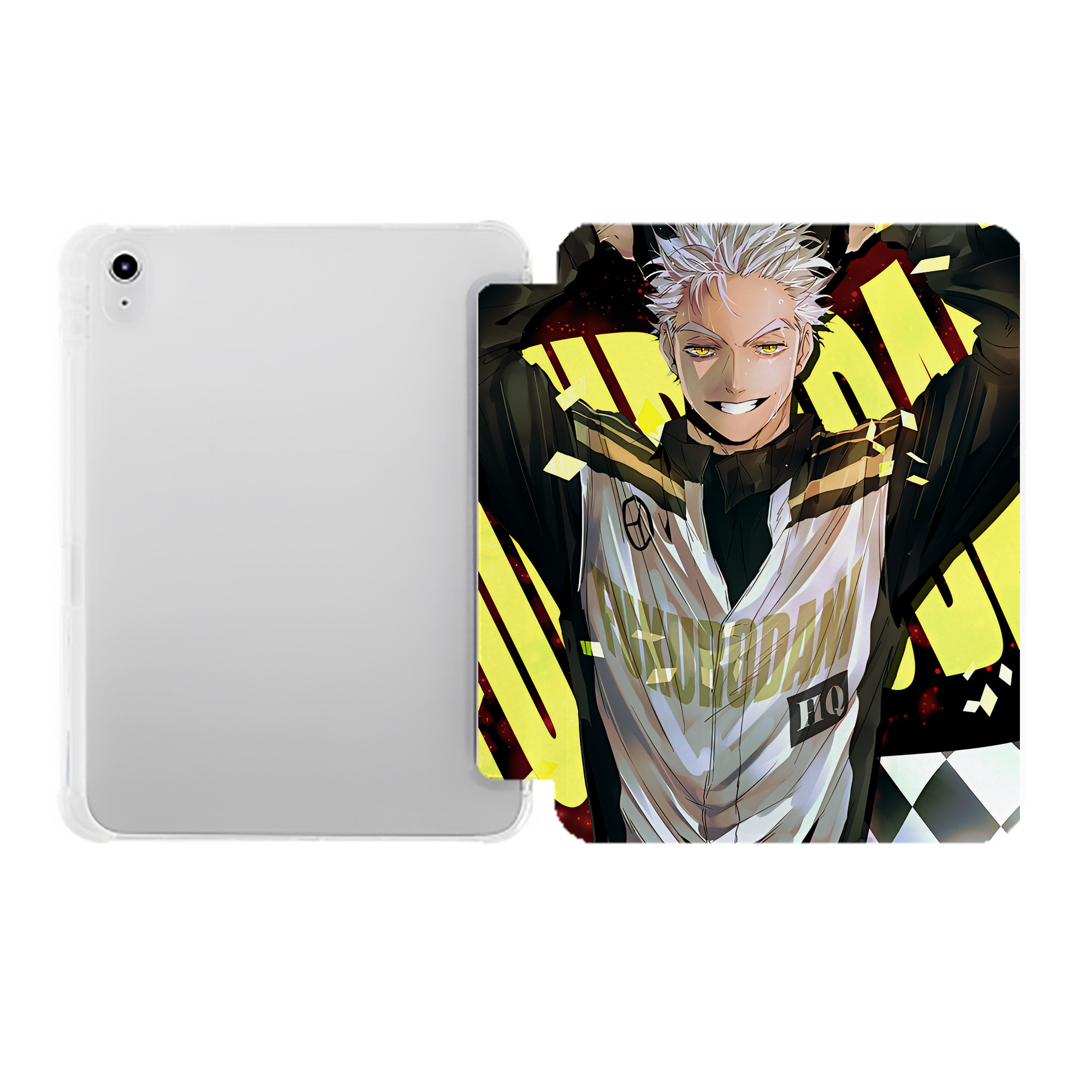 （画像用） ハイキュー!! Haikyu!! IPad ケース ペン収納付き 三つ折りスタンド PUレザー×シリコン 対応機種9.5/10.5/10.9インチ